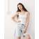 Weekday Square Neck Scoop Back Vest Top - White