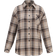 Shein Womens Loose Fit Plaid Print Drop Shoulder Long Sleeve Casual Shirt Summer