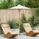 vidaXL Outdoor Umbrellas & Sunshades Cream White Wood Polyester 150cm