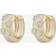 Snö of Sweden Jen Stone Wide Ring Earrings - Gold