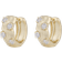 Snö of Sweden Jen Stone Wide Ring Earrings - Gold