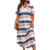 Shein Plus VNeck Striped ColorBlock Loose Casual Elegant Mini Dress
