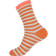 Mads Nørgaard Copenhagen Sock Pair Stripe Mix - Black/Tangarine