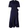 Y.A.S thea 2/4 Midi Wrap Dress - Marinblå