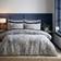Dunelm Rayna Damask Jacquard Duvet Cover Blue (200x200cm)