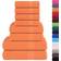 vidaXL Towel Set 8 Piece Tea Towel Hand Towel Wash Towel 360 gsm 100% Cotton Towel Orange (140x70cm)