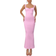 Shein Women's Backless Bow Decoration Dress - Pink