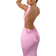 Shein Women's Backless Bow Decoration Dress - Pink