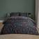 OHS Botanical Floral Bedding Set Double Duvet Cover Black (200x200cm)