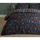 OHS Botanical Floral Bedding Set Double Duvet Cover Black (200x200cm)