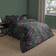 OHS Botanical Floral Bedding Set Double Duvet Cover Black (200x200cm)