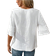 Shein Kurzarm V-Ausschnitt Lässig Baumwolle Bluse mit gerüschtem Saum für Frauen
