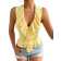 Shein Frauen Sommer Tank Top Einfarbig mit Rüschenbesatz, figurbetont und mit Halterneck Ausschnitt