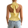 Shein Frauen Sommer Tank Top Einfarbig mit Rüschenbesatz, figurbetont und mit Halterneck Ausschnitt