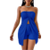 Shein Solid Color Twisted Front Split Green Strapless Top And Shorts Set With Textured Fabric Design Suitable For Home Leisure Seaside Vacation Beach Travel