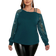 Shein Plus Asymmetrical Collar Patchwork Long Sleeve TShirt