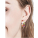 Shein 1pair Gorgeous Monalisa Colorful Cubic Zirconia Paved Elegant Trendy Round Decor Earrings Luxury Party Jewelry For Women