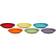 Le Creuset Rainbow Multicolor Flat tallrik 27cm 6st