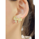 Shein Pair Copper Inlaid Cubic Zirconia Bowknot Earrings