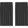 vidaXL Voile Vorhänge mit Lasche 2 Stk Schwarz 140x140cm