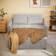 Ebern Designs 45.27" Linen Bed Linen 22.4 Sofa 52.4" 2 Seater