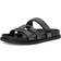 Tory Burch Ines Leather Triple-Band Sport Slide Sandals - Perfect Black