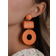 Shein pair Western Style Natural Geometric Wooden Statement Earrings For Women Suitable For Western Vacation Festival And Gifting Available In Brown Khaki