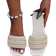 Shein Women's Fashionable Faux Pearl Decorated Square Toe Flat Sandals For Summer