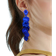 Shein Pair Of Baroque Style Petal Pendant Earrings