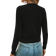 Shein Damen einfarbige einreihige langärmelige kurze lässige Strickjacke, Herbst/Winter