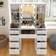 Timechee Makeup Vanity Tri-Fold Mirror Glass Top Dresser 43.3 In W X 53.6 In H X 19.7 In D Dressing Table 19.7x43.3"