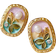 Shein Pair Baroque Pearl Flower Stud Earrings Suitable For Daily Wear