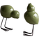 DBKD Swedish Birds Påskdekoration 2-pack Shiny Green Grön Påskdekoration 8cm 2st
