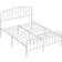 Yaheetech Color & Metal Bed White Kingsize 152x207cm