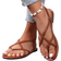 Shein Women's Flat Bottomed Woven Straps Cross Straps Roman Sandals, Casual And Comfortable Summer Slippers