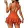 Shein TieUp Leaf Edged Bodycon Jumpsuit