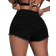 Shein Damen große Größen zerrissene Fransensaum lässige Denim Shorts mit Taschen