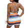 Shein Casual Sling Colorful Striped Imitation Pit Fabric AllOver Printed Mini Tight Skirt Womens DressH