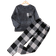 Shein Boys' Color Block Checked Plush Long Sleeve Top And Pants Pajama Set With Pockets For Autumn And Winter