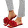 Shein Fashion Big Women Comfortable Simple OneWord Buckle Flower Square Toe Flat Slippers Sandals Casual Beach Summer Shoes