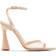 Steve Madden Women's Beki Two-Piece Flare-Heel Sandals Natural Mesh 8.5M