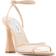 Steve Madden Women's Beki Two-Piece Flare-Heel Sandals Natural Mesh 8.5M