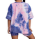 Shein TieDye Heart Design Young Girls Casual Simple Short Sleeve TShirt And Shorts Set Suitable For Summer
