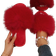 Shein Women's Stylish Slippers, Suitable For Bridal Robe, Red Festive Lucky Year Plush Slippers For Comfortable, Warm, Anti-slip Indoor Wear In Winter