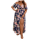 Shein Maxikleid mit Große Größen und romantischem floralem Muster, Wickel-Kragen