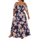 Shein Maxikleid mit Große Größen und romantischem floralem Muster, Wickel-Kragen
