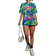 Shein Womens Summer Casual Alien Letter Print TieDye Round Neck Short Sleeve TShirt Graphic Tee