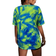 Shein Womens Summer Casual Alien Letter Print TieDye Round Neck Short Sleeve TShirt Graphic Tee