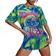 Shein Womens Summer Casual Alien Letter Print TieDye Round Neck Short Sleeve TShirt Graphic Tee
