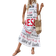 Shein Womens Sleeveless Fashionable Summer Dress With Notched VNeck And Printed Design